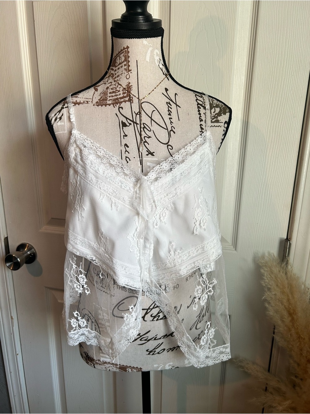 Adalia White Lace Camisole